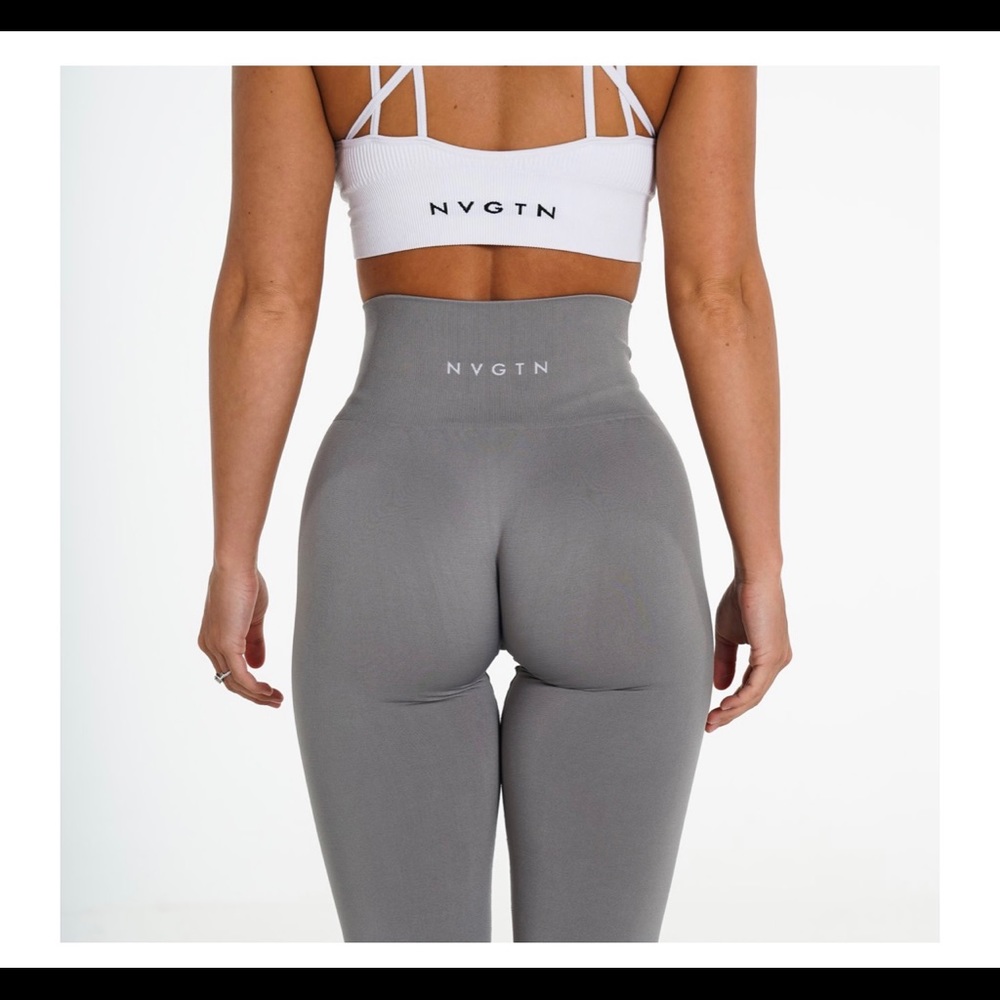 NVGTN Light Grey Solid Seamless Leggings